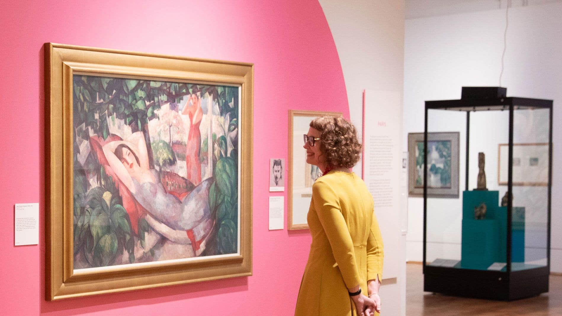 Alice Strang with Summer, 1914 (Margaret Morris) by John Duncan Fergusson (1874–1961) part of Fergus and Meg: A Creative Partnership permanent collection exhibition at Perth Art Gallery © courtesy of Culture Perth & Kinross.