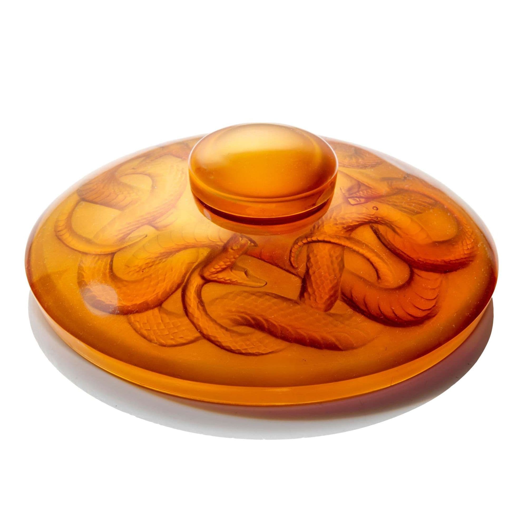 RENÉ LALIQUE (1860-1945) SERPENTS INKWELL, NO. 432