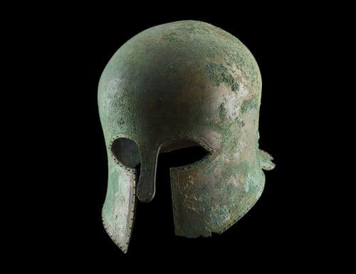 An Iconic Survival of The Ancient World : Exceptional Ancient Greek Corinthian Helmet