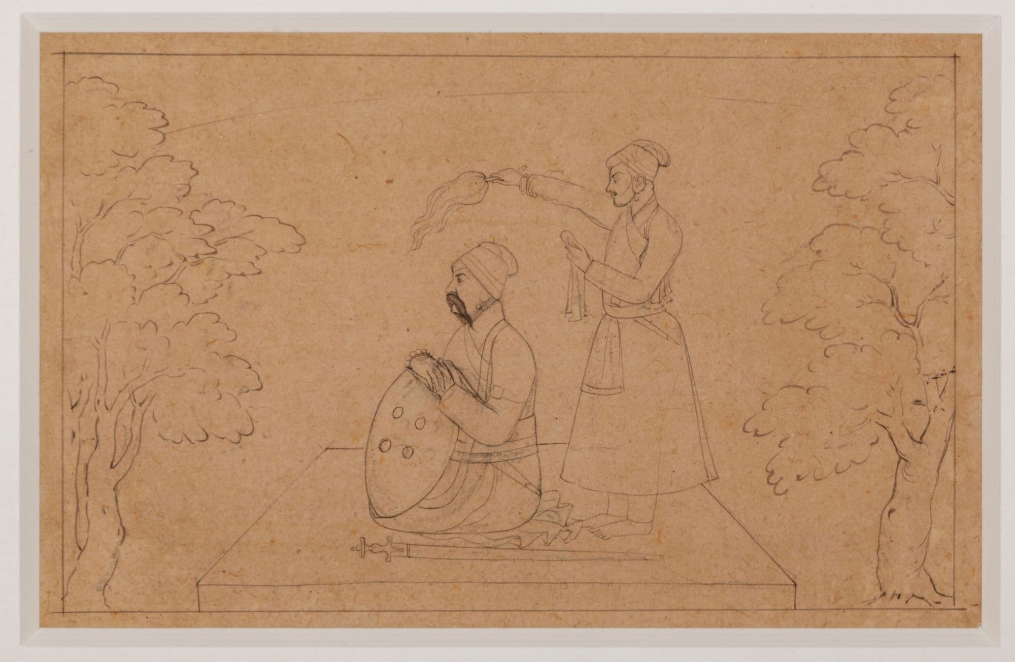 Indian illustration from a Bhagavata Purana series attributed to Manaku of Gulerindia, Punjab Hills. Guler, Circa 1740 sold by Lyon and Turnbull